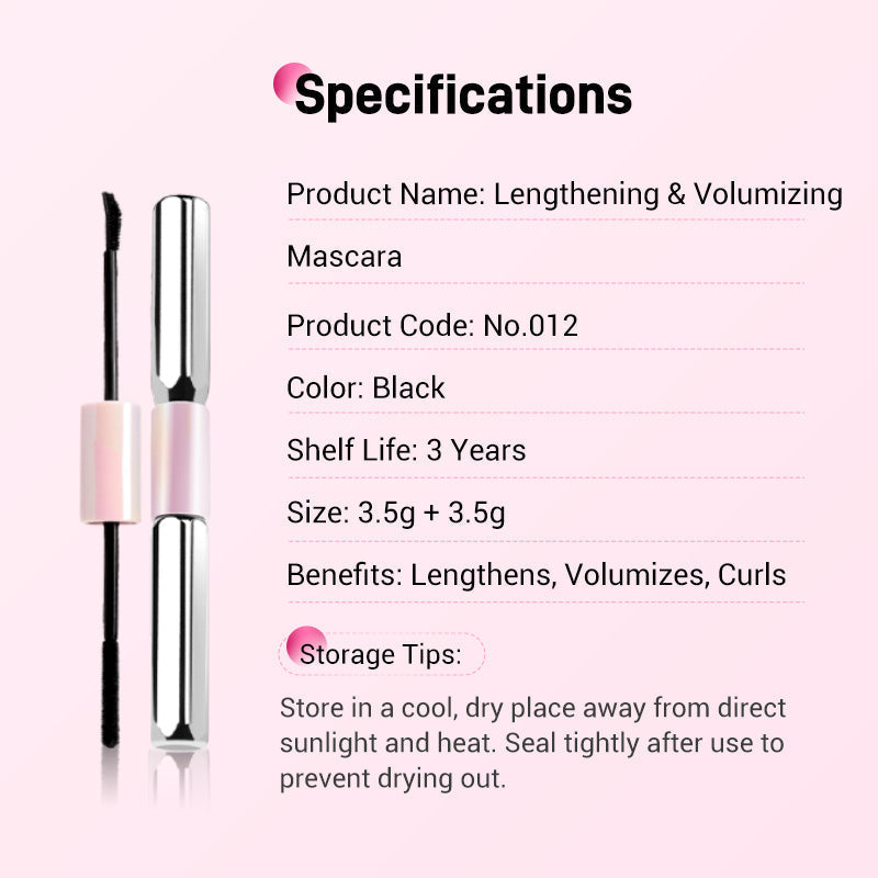 Double-Ended Waterproof Lengthening & Curling Mascara（50% OFF）
