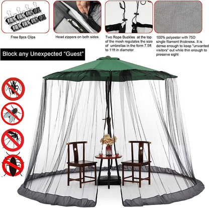 🚩Free Shipping🌞Multifunctional garden parasol with mosquito net, windproof, rainproof, and provides sun protection