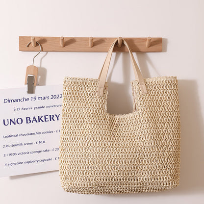 Hand-woven Oversized Leather Tote Bag