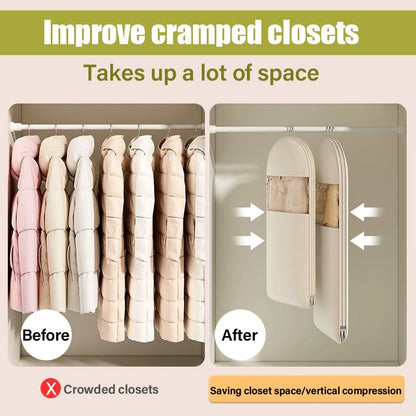 ❤️‍🔥2025 Space Saving Hanging Garment Bag with Self Compression Zipper