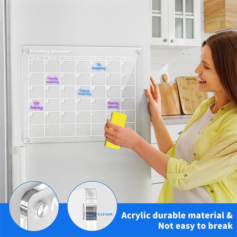 Magnetic Schedule Planner For Fridge【Permanently reusable】