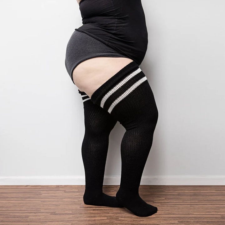 Plus Size Thigh-High Socks