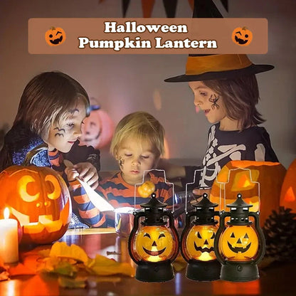 Portable Battery-Operated Halloween Pumpkin Lantern