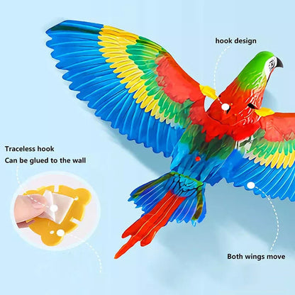 Garden Bird Simulation Interactive Hanging Parrot/Eagle Flying Toy for Cats