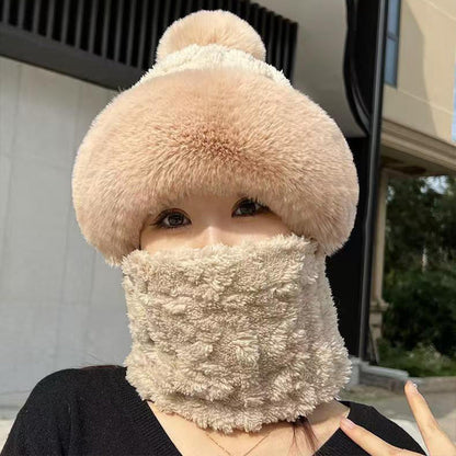 😍HOT SALE🥰 Women's Winter Warm Windproof Plush Scarf Hat