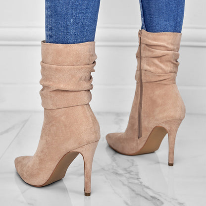 💖Women's Pointed Toe High Heel Short Boots