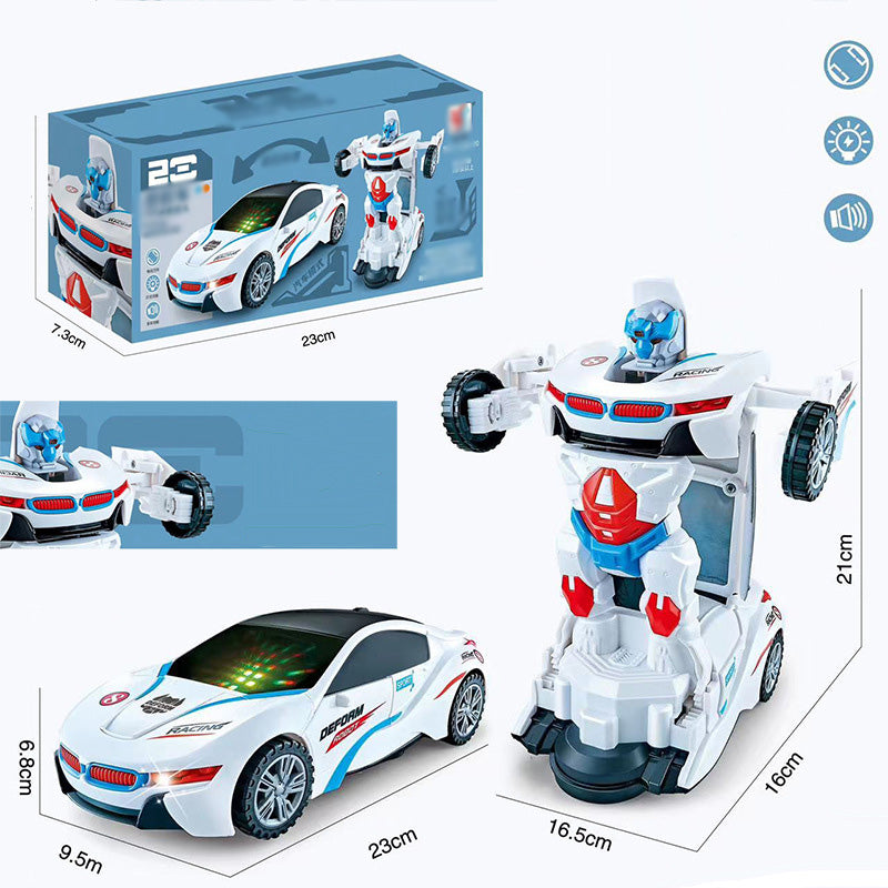 [Best Gift For Kid] Electric Universal Deformation Police Toy Car