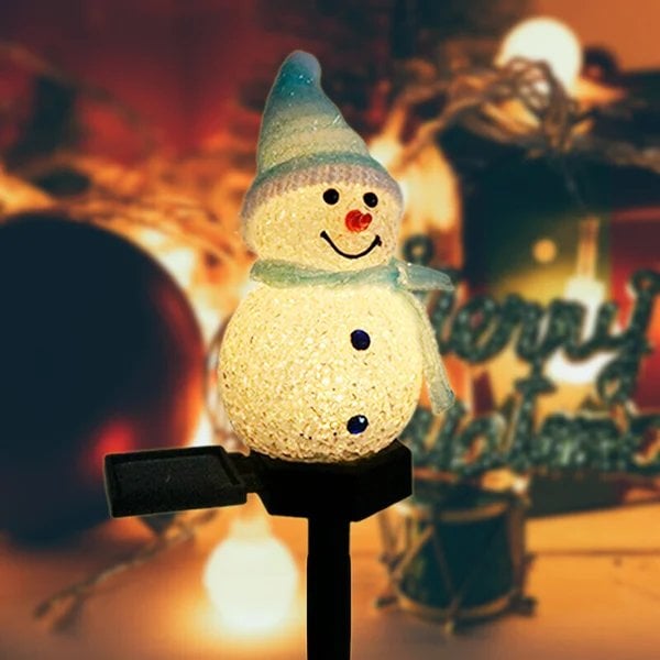 Christmas Sales -- Waterproof Solar Snowman Lamp