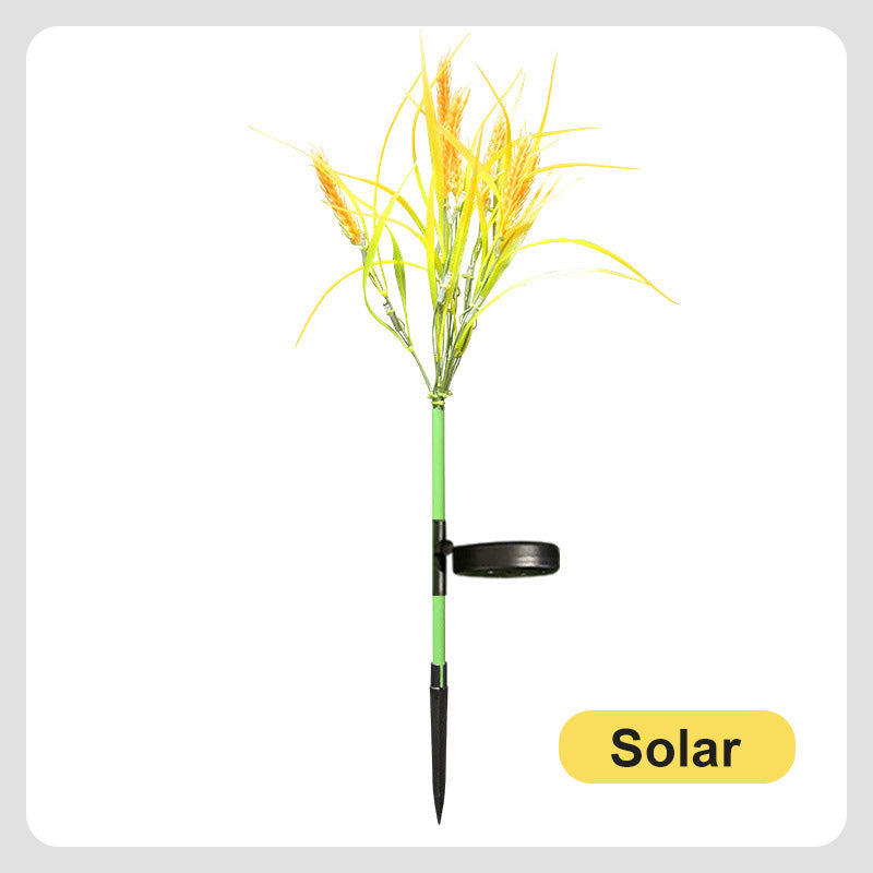 Simulation 7 Heads Wheat Outdoor Decoration LED Lights