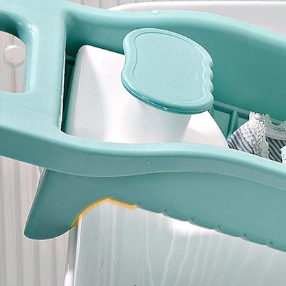 Compact Household Laundry Washboard with a Scrubber