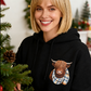 Cute Highland Cow Cozy Fleece-Lined Hooded Sweatshirt