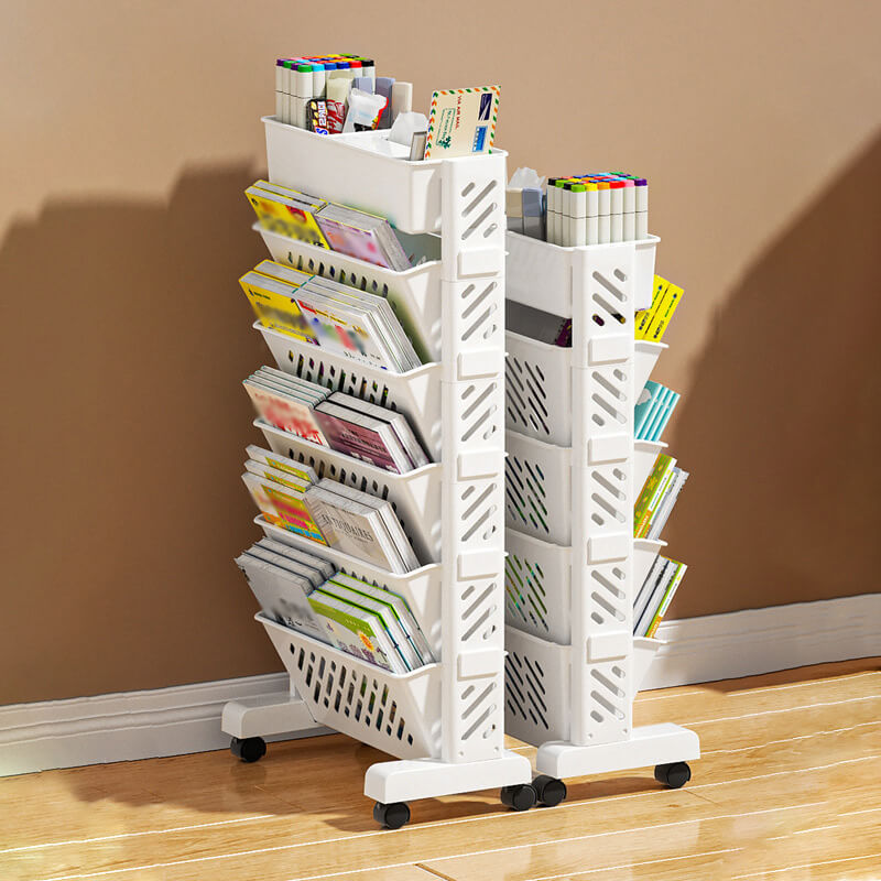 Simple Movable Book Shelf on Wheels