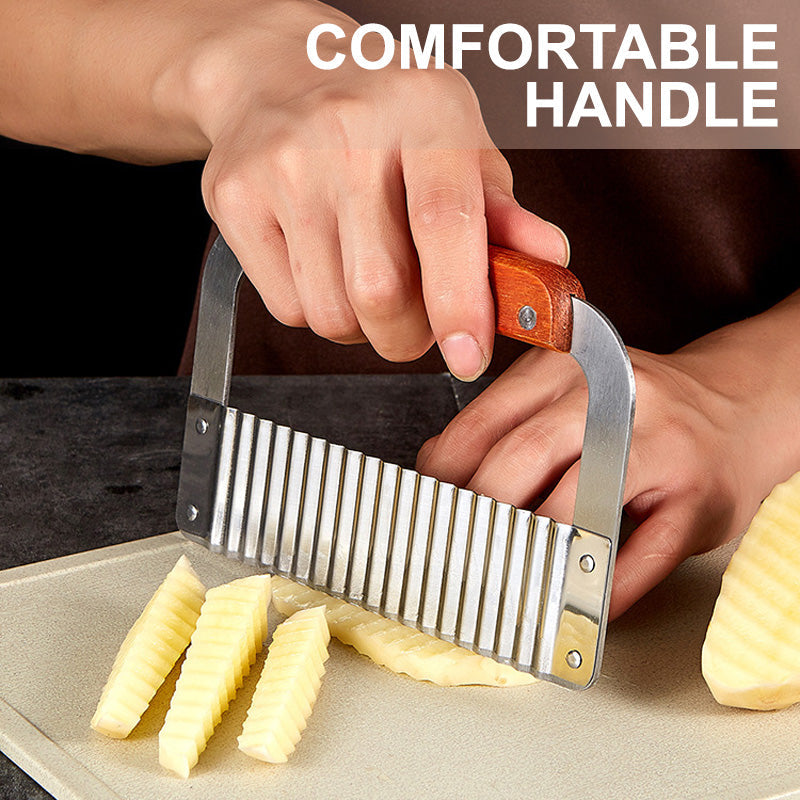 Stainless Steel Wavy Crinkle Potato Cutter