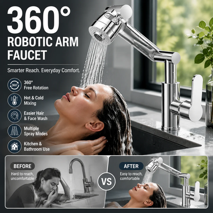 360° Rotating Mechanical Arm Faucet