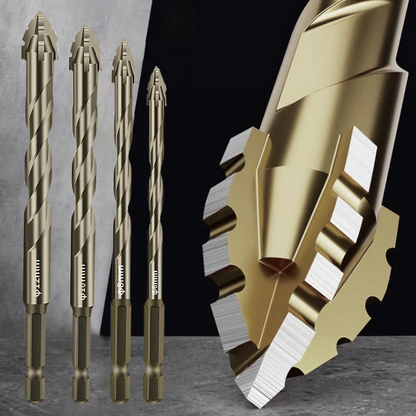 🔥Upgraded Eccentric Four-Flute Drill Bit for Ceramic, Glass, Marble, and Metal