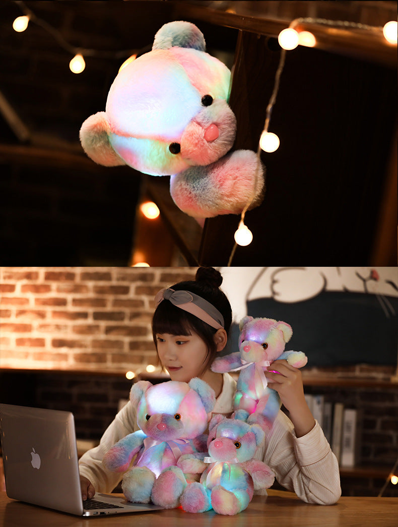 🧸Teddy Bear, Colourful LED Light, Soft Toys🌈