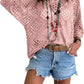 ✨Womens Bohemian-Inspired Beige Crochet Top with V-Neck