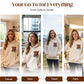 Cute Highland Cow Cozy Fleece-Lined Hooded Sweatshirt