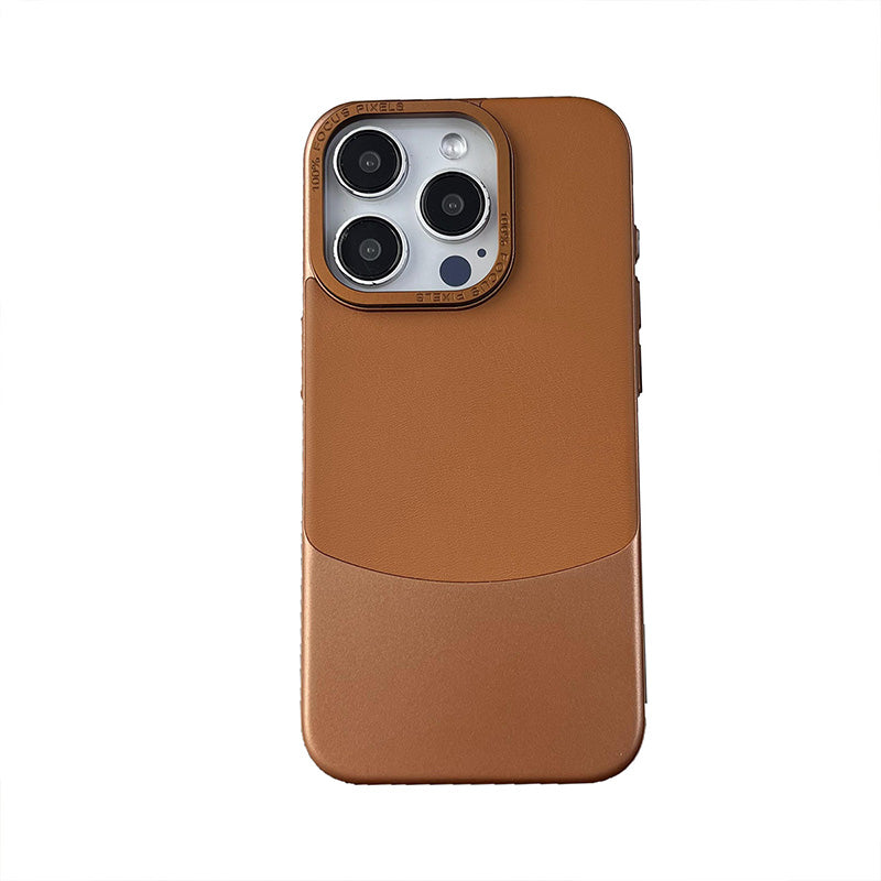 Two-Tone PC Leather Patchwork Case for iPhone