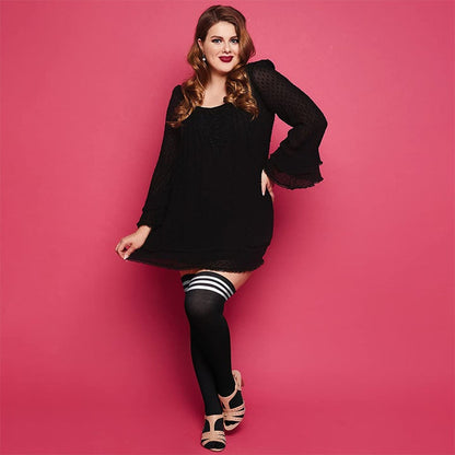 Plus Size Thigh-High Socks