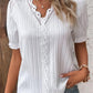 V-Neck Plain Lace Elegant Shirt