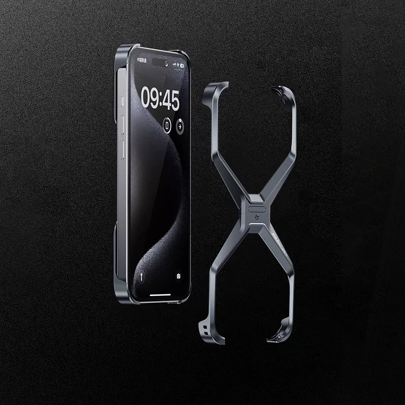 Luxury Aluminum Alloy Frameless Hollow Phone Case for iPhone