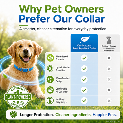 🌿🛡️ Natural Essential Oil Pet Collar – 8‑month flea & tick protection. Plant‑based, no harsh chemicals. Safe for dogs & cats! 🐾✨