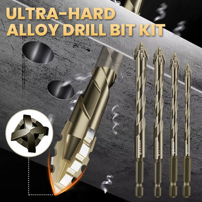 🔥Upgraded Eccentric Four-Flute Drill Bit for Ceramic, Glass, Marble, and Metal