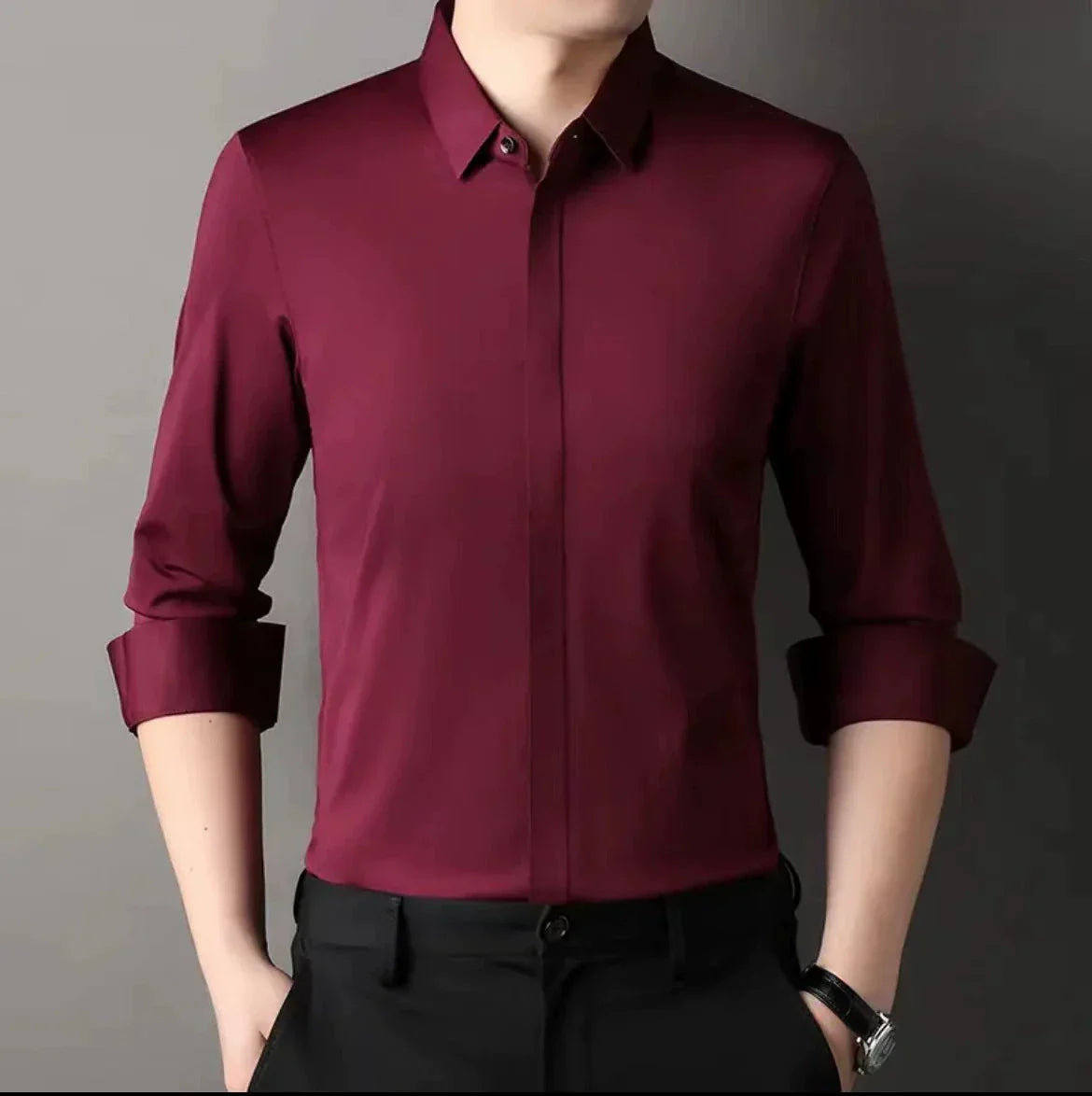 🔥Men's Wrinkle-Free Button-Down Shirt