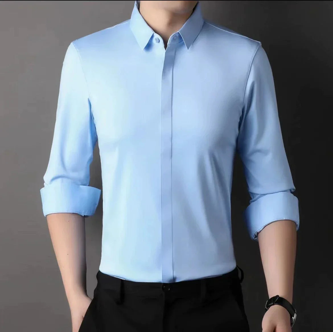 🔥Men's Wrinkle-Free Button-Down Shirt