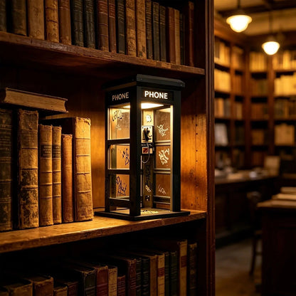 📞✨Vintage Phone Booth Ambient Lamp