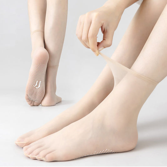 💞Non-slip And Invisible Crystal Silk Socks