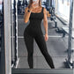 One Piece Tank Top Thigh Slimming Workout Jumpsuit