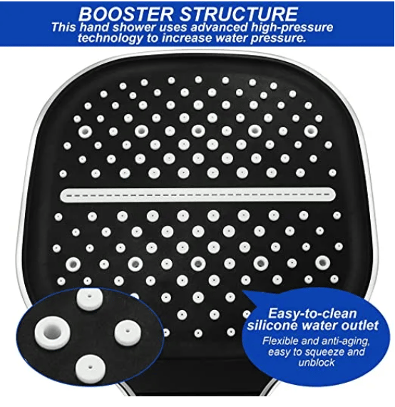 8-speed Oversized Panel Pressurized Shower Head