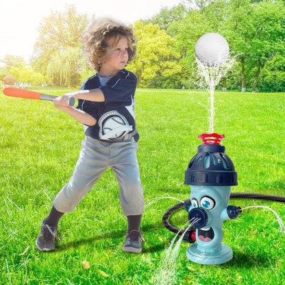 Outdoor Sprinkler Toy with Baseball Game Set for Kids