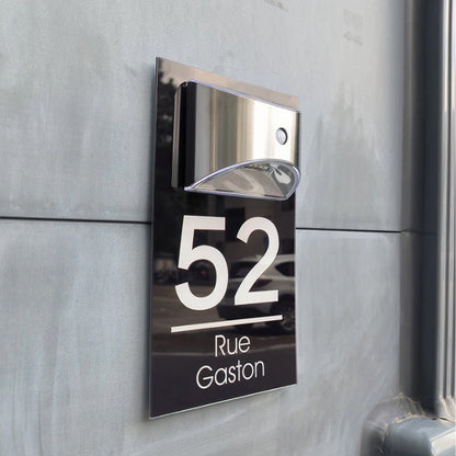 Solar-Powered Address Number Sign