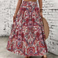 Women's Casual Printed Beach Long Skirt