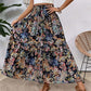 Women's Casual Printed Beach Long Skirt