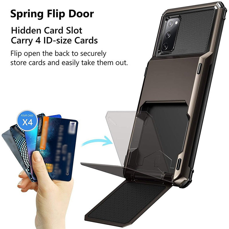 Flip Card Slots Business Armor Case For Samsung Galaxy