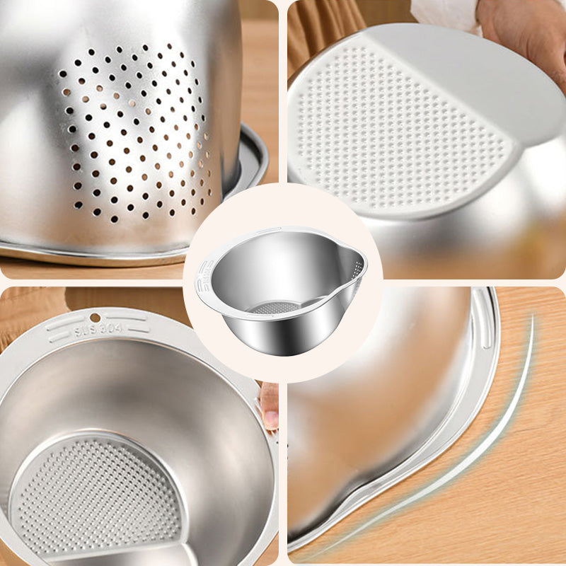 Stainless Steel Rice Strainer Bowl