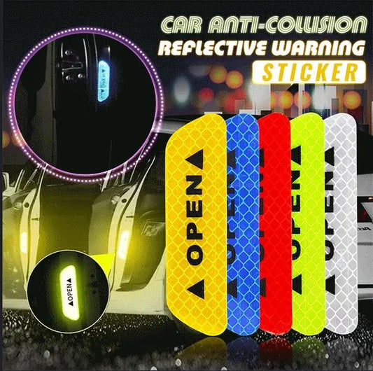 Car Anti-collision Reflective Warning Sticker (4 PCS)