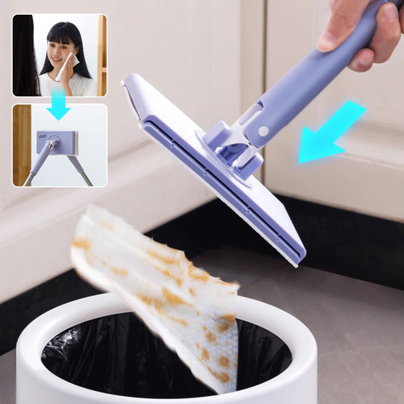 Hands-Free Mini Mop Compatible with Face Towels