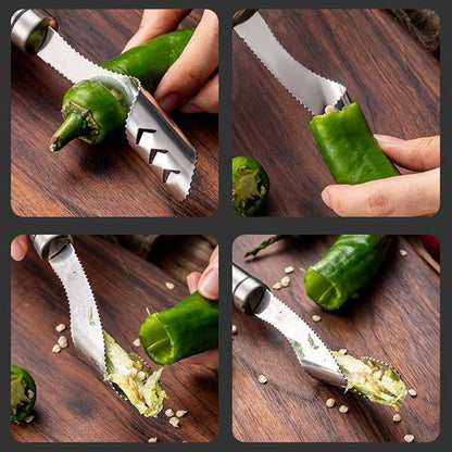 Stainless Steel Chili Corer Peppers Seed Remover（50% OFF）