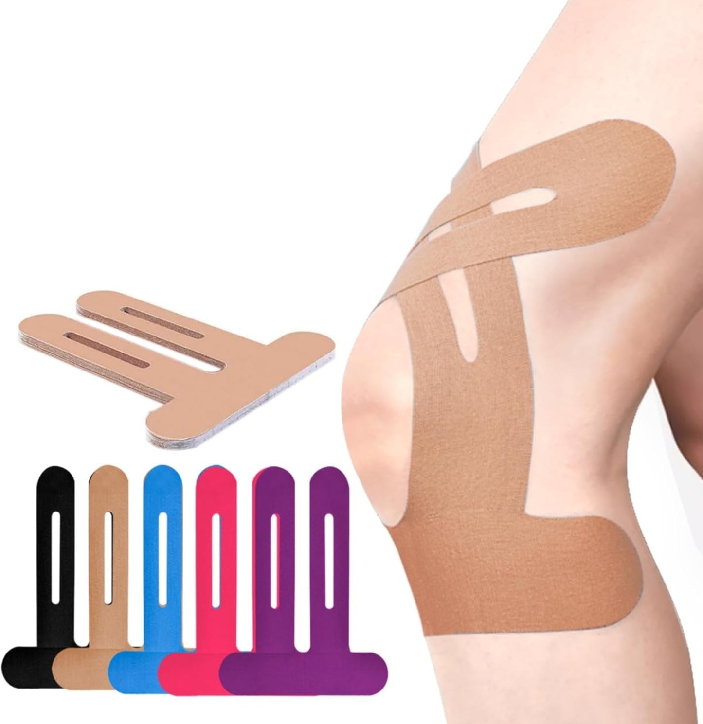 🎯 Pre-Cut Kinesiology Tape for Knees