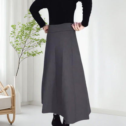 Women’s Elastic High Waisted Thick Long Skirt