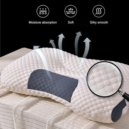 💥Antibacterial Neck Support Sleep-Aid Massage Pillow