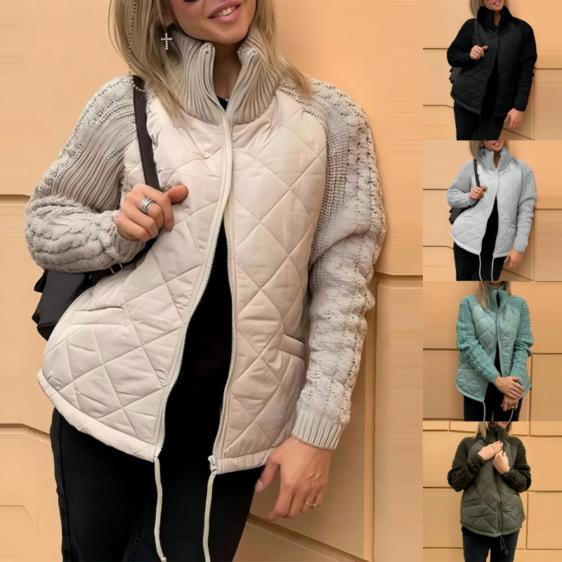 ❄️Winter Specials❄️Women's Knit Patchwork Puffy Jacket