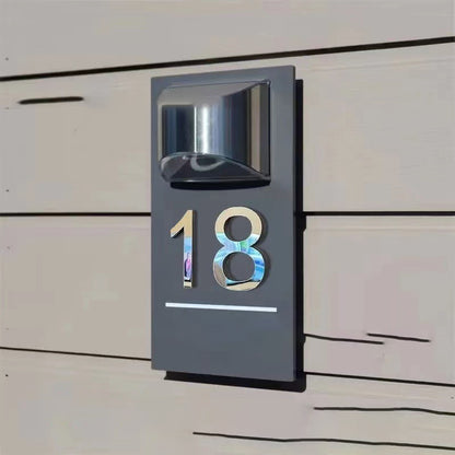 Solar-Powered Address Number Sign