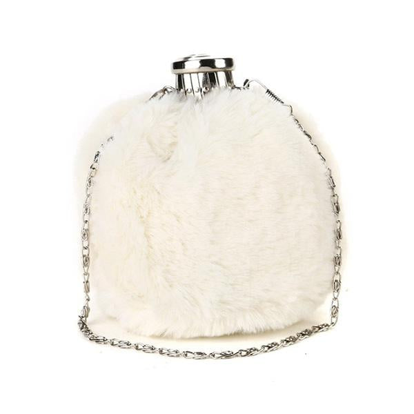 Women Portable Plush Bucket Bag