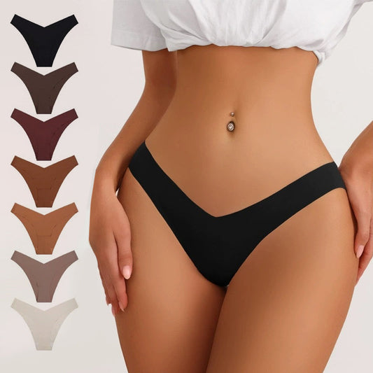 Seamless Sexy Underwear With A Low Waist Made Of Ice Silk